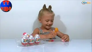 ✔ Хелло Китти. Девочка Ярослава открывает Шоколадные Яйца с Сюрпризом / Hello Kitty Surprise Eggs ✔