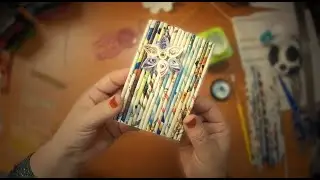Idée déco pour un mini carnet, recyclage papier et quilling au rendez vous