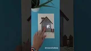 DIY house light up card. Easy paper electric circuit project tutorial for beginners #stem #craft