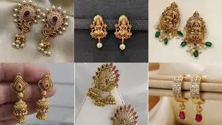 2024 Latest beautiful gold earrings collections #like #subscribe #trending #gold#design