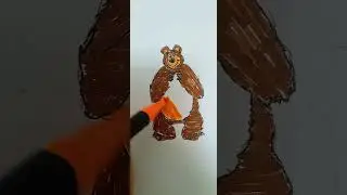 Satisfying Masha & Bear Drawing and Coloring Process #asmr #drawing #mashabear