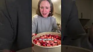 will she flip or will she flop 🍫 🍓 #baking #upsidedowncake #vlog #food #cake #dessert