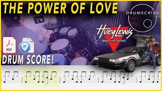 The Power Of Love - Huey Lewis & The News | DRUM SCORE Sheet Music | #236 DRUMSCRIBE