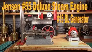 Model Steam Engine Jensen 55 Deluxe running on live steam & 15 BL Generator