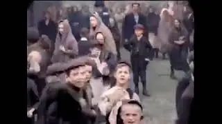 #England, 1901. Everyone seems to love the camera. Colorized by Denis Shiryaev😃