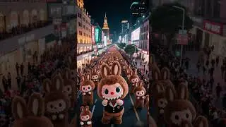 Labubu Supreme Leads a Street Dance Riot! #cute #funny#ai #aiart #art #labubu