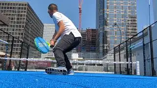 first time trying Padel in Los Angeles . Westfield Century City Mall