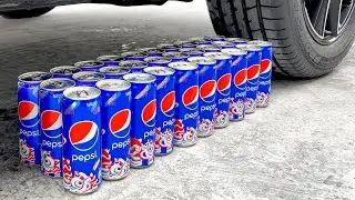 Crushing Experiments with Car ASMR! Crunchy & Soft Things! Coca Cola, Fanta with Car!