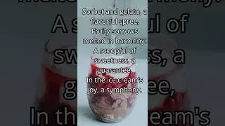 Creamy Concoctions: A Prose Exploration of Frozen Desserts #poem #poetry #shorts #art👍👄🔔🛫✒️
