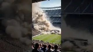 The stadium collapsed during a football match cheers turned to screams, stands crumbled #stadium