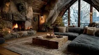 Warm  Fireplace 🔥 Soothing Instrumental  Music 🎄 Relaxing Holiday Ambience 2025