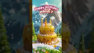 7 March happy birthday song🎵 Birthday whatsapp status Birthday wishes video #happybirthday #shorts