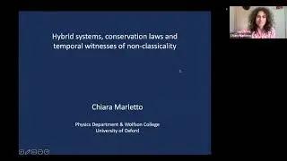 Chiara Marletto: Temporal entanglement and non-classicality