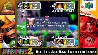 Mario Party 2 But It's All Bad Luck for Luigi