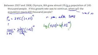 Using logs to solve for time