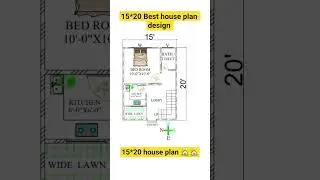 15*20 Best house plan design/ 15*20 house plan/ 300 sqrfeet #houseplan #homeplan #1bhk #home #house