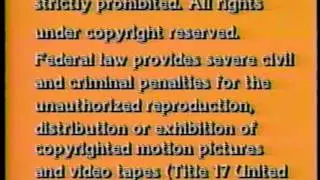 Parade Videocassettes (1985/With FBI Warning) (Rare)