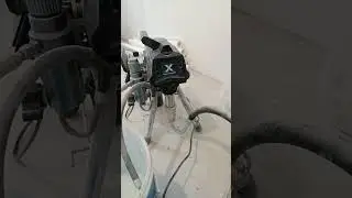 Dino Power X32 нанесение клея ProMix с помощью краскопульта и окрасочного аппарата