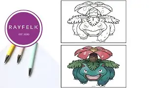 Venusaur Coloring Pages | Rayfelk Printable Coloring Pages | Pokemon Coloring Page