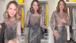 Trinny Woodall sheer dress try on