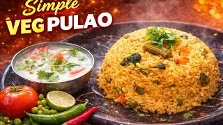 “ Veg Pulao in just 10 minutes 😍 Try this simple one-pot recipe at home!”#food #trending#recipe