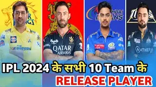 IPL 2024 All 10 Teams Release Players List | IPL 2024 Retention List All 10 Teams