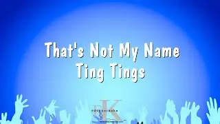 That's Not My Name - Ting Tings (Karaoke Version)