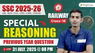 SSC 2025-26 Reasoning | Previous Year Questions | GD/MTS/CGL/CHSL/CPO/Steno | Railway Special