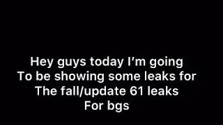 BGS Updates 61 Leaks (🍂Fall Event/Huge Update)