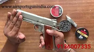 crosman 1911 CO2 pistol silver by airsports gun india