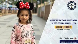 FASTEST RECITATION OF SKIP COUNTING OF 2 TO 100 EVEN NUMBERS KID