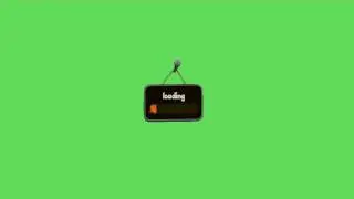 loading play button green screen