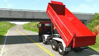 Trucks vs Bridge Testing - Unbillable Crashing Moment