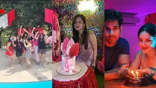pooja banerjee celebrate 35th grand birthday pool party,Pooja Banerjee birthday,akansha khanna dance