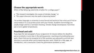 College Paper Writing Services &ndash; My Assignment Services