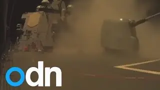 Video shows US Navy launching Tomahawk missiles against IS in Syria