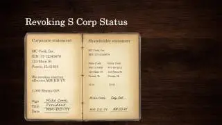 S Corp Elections