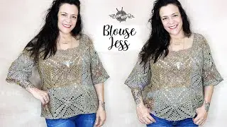 Comment faire une blouse au crochet avec des granny pour toutes les tailles