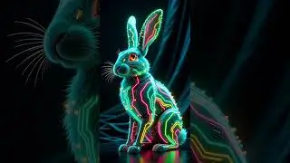 AI Create: Cyber Rabbit 💻🐇#AI #AICreatures #DreamZooverse #Shorts