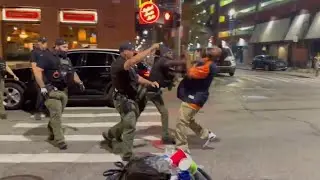 Detroit Police Officer punches man after Greektown brawl