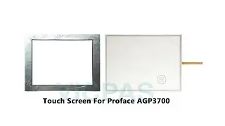 Touch screen and overlay for proface AGP3700 15 inch repair with membrane keypad, plastic case repla