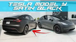 2021 Tesla Model Y Satin Black Wrap [4K]