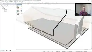 How to model pipes and ducts following a sloped surface