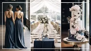 Wedding Theme Inspiration & Ideas - Blush, Navy Blue & Gold ✨