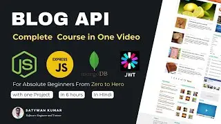 Blog API using Node.js, Express.js, MongoDB, JWT, Bcrypt.js etc. in Hindi