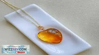 Natural Yellow Citrine Quartz Heart Pendant Brazil Women Jewelry 21*18mm Citrine Beads