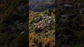 4K Mountain Drone Video Aerial view panorama scenic Peshtera Village Rhodope Mountains Bulgaria