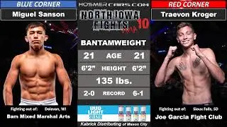 Full Fight|Championship Title|Miguel Sanson vs Traevon Kroger|North Iowa fights MMA