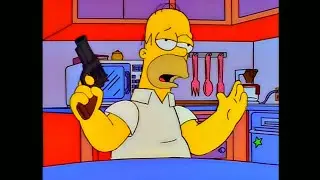 THE SIMPSONS - Homer Buys a Gun & Uses It Carelessly