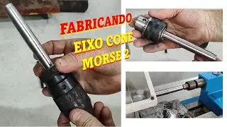 Confeccionando eixo cone morse 2 para meu mandril          #mundodamecanicaindustrial